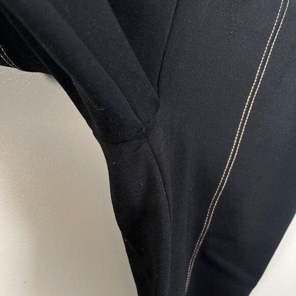 Anthropologie Essential Crop Flare Pants Size Small Black Pull On Work Office - Picture 6 of 10